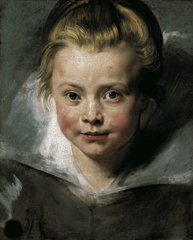 reproductie Portrait of Clara Serena Rubens van Peter Paul Rubens